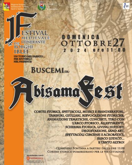 Abisama Fest 27 Ottobre 2024 Abisama Fest 27 Ottobre 2024